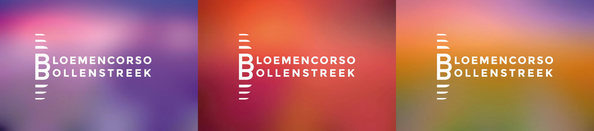 Bloemencorso Bollenstreek logo 3 achtergond kleuren