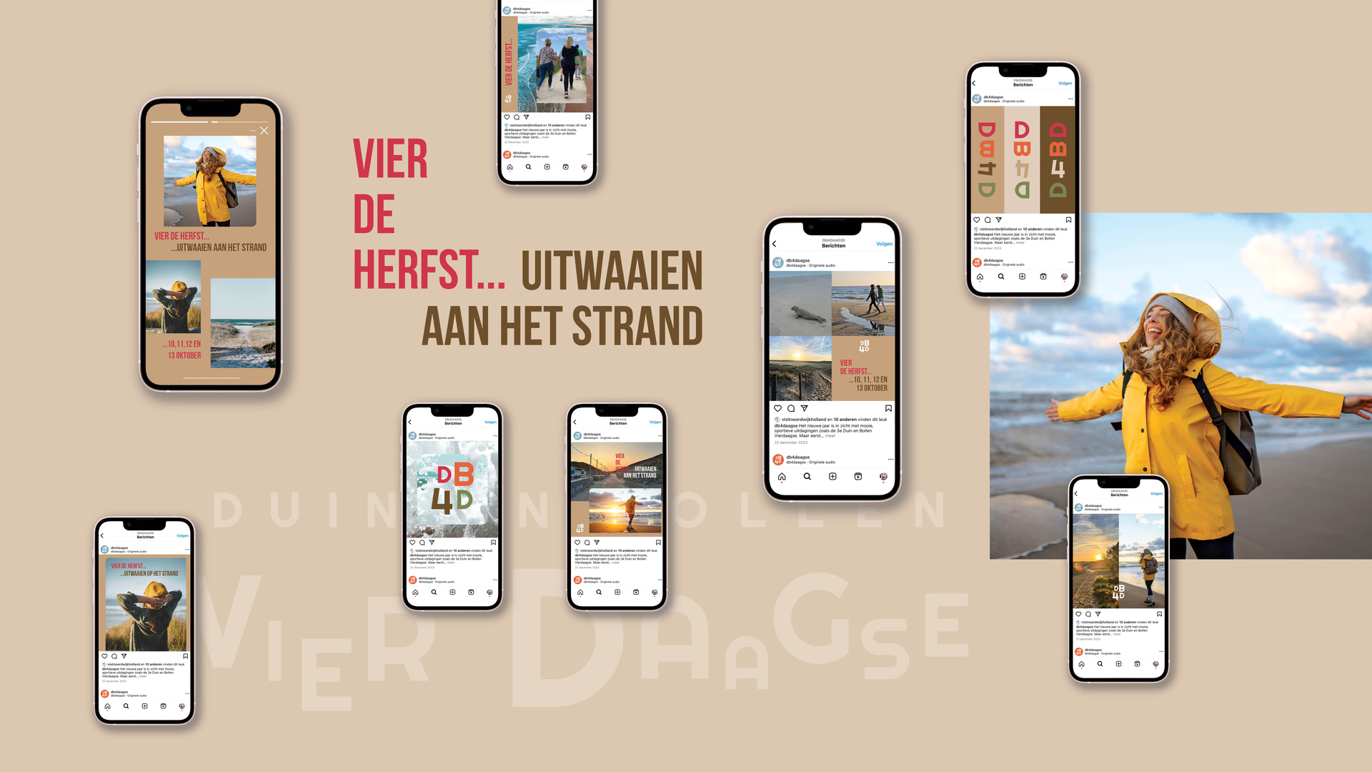 Duin en Bollen Vierdaagse voorbeelden van uitwerking in social post
