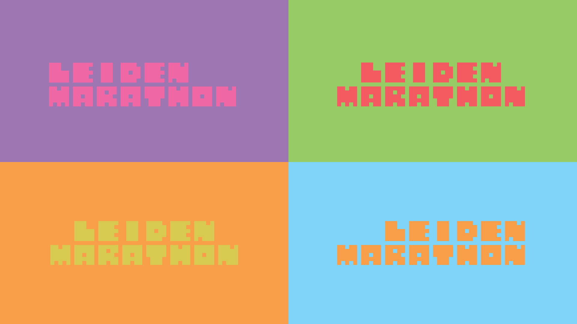 Leiden marathon logo 4 kleuren