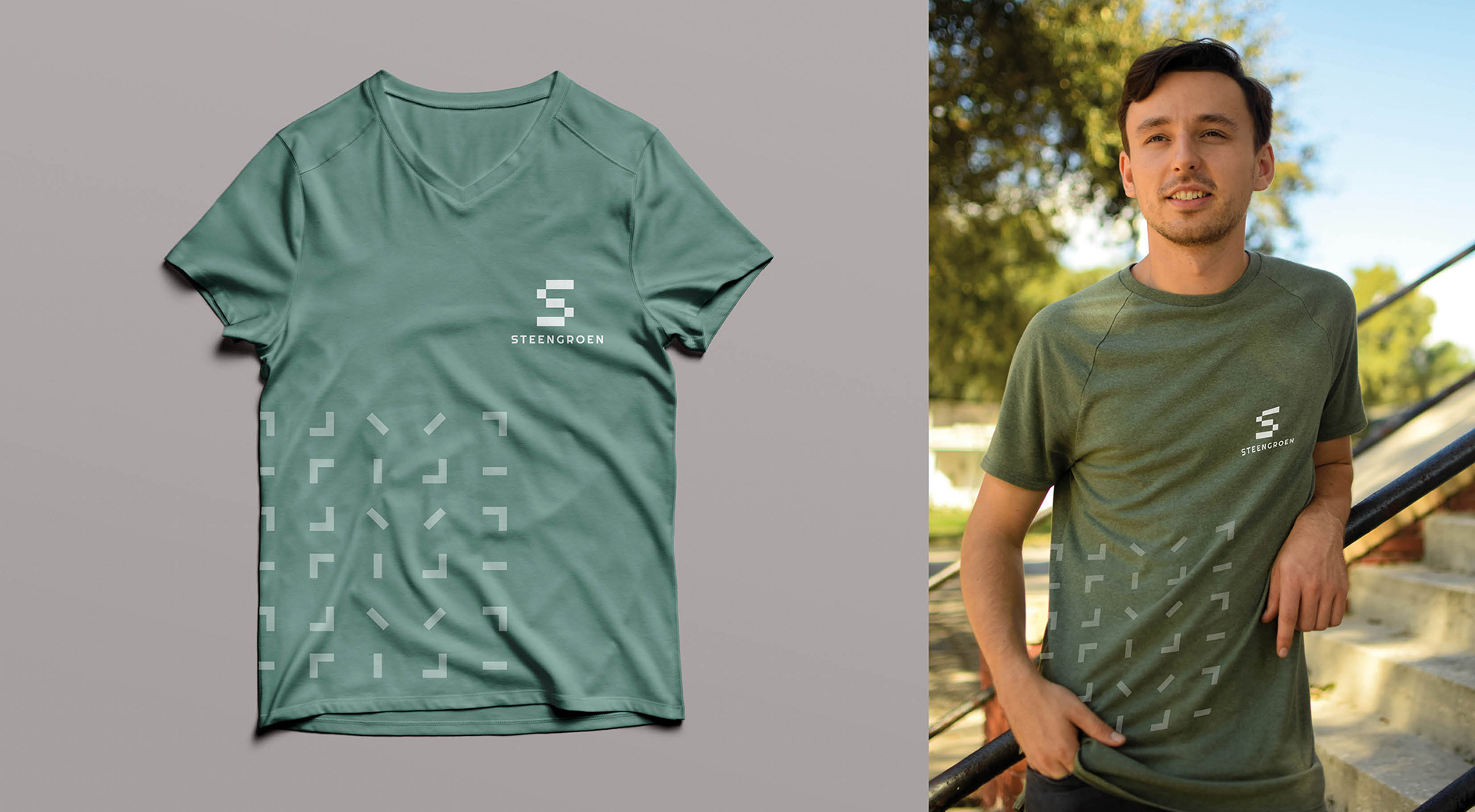 Steengroen mockup shirt