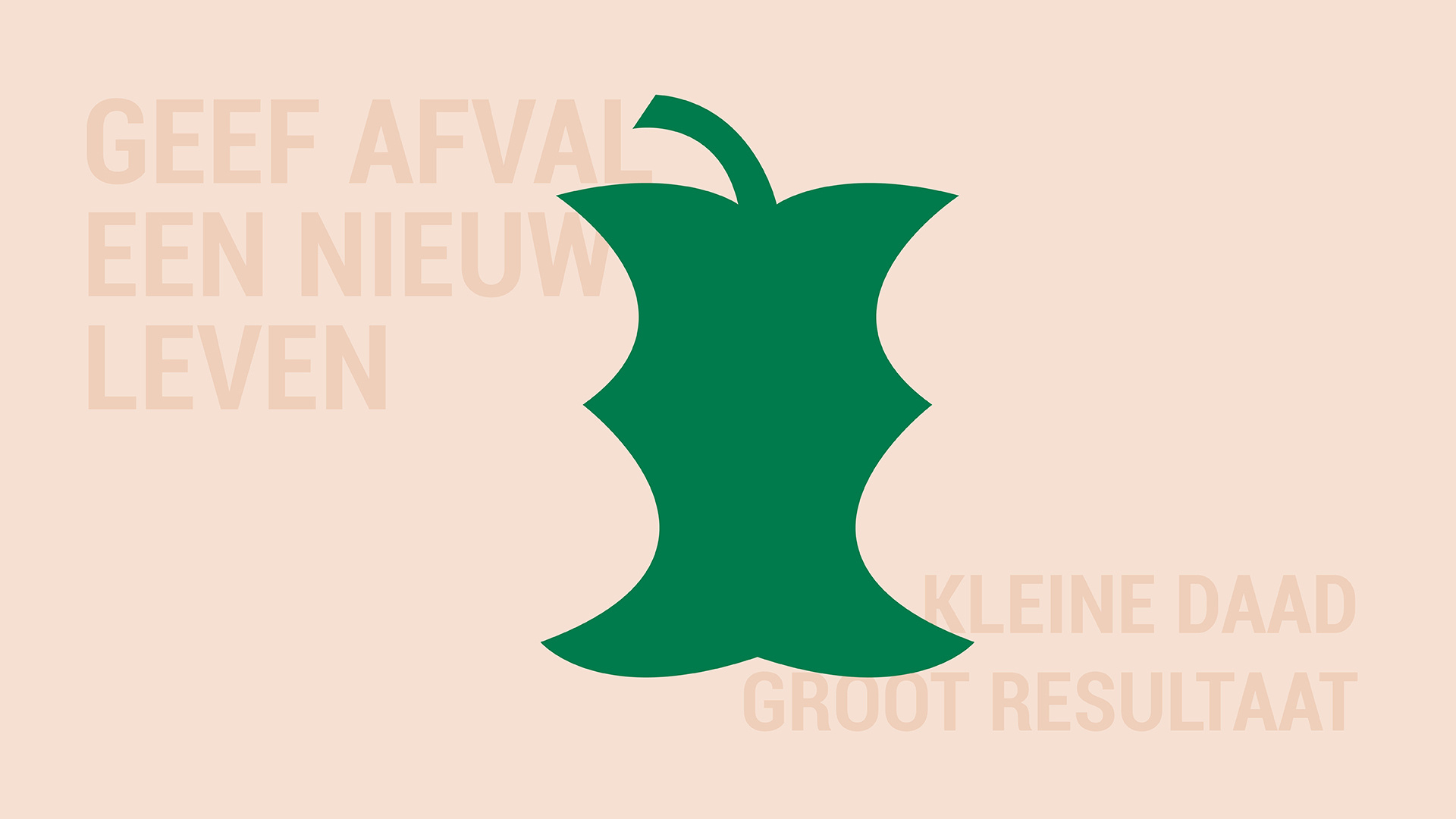 Geef afval een nieuw leven icon appel